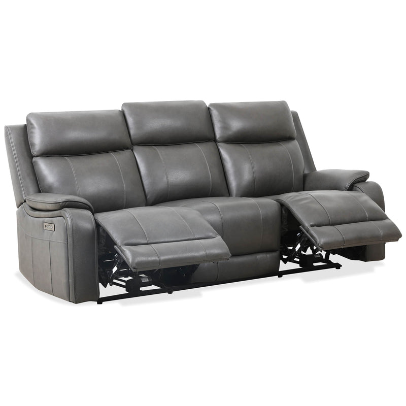 Levoluxe Sofa Grey Brindle 83.5" Leather Match Power Reclining 3 Seater Sofa - Available in 2 Colours