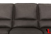 Levoluxe Sofa Odessa 92" Power Reclining 3 Seater Sofa with Power Headrests in Tex Grey Leather Match