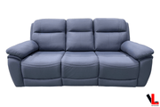 Levoluxe Sofa Regent 83" Jaxxon Blue Power Reclining 3 Seater Sofa with Power Headrests