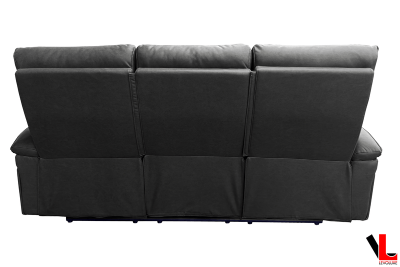 Levoluxe Sofa Sereno 78" Reclining 3 Seater Sofa in Jaxxon Smoke