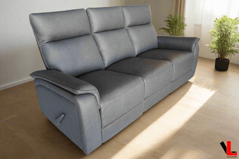 Levoluxe Sofa Sereno 78" Reclining 3 Seater Sofa in Jaxxon Smoke