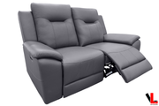 Levoluxe Sofa Set Avante 2 Piece Power Reclining Sofa and Loveseat in Jaxxon Steel