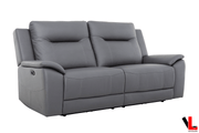 Levoluxe Sofa Set Avante 2 Piece Power Reclining Sofa and Loveseat in Jaxxon Steel
