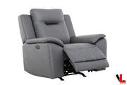 Levoluxe Sofa Set Avante 3 Piece Power Reclining Sofa, Loveseat and Chair in Jaxxon Steel