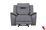 Levoluxe Sofa Set Avante 3 Piece Power Reclining Sofa, Loveseat and Chair in Jaxxon Steel