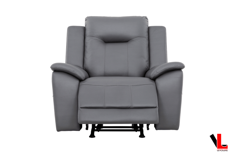 Levoluxe Sofa Set Avante 3 Piece Power Reclining Sofa, Loveseat and Chair in Jaxxon Steel