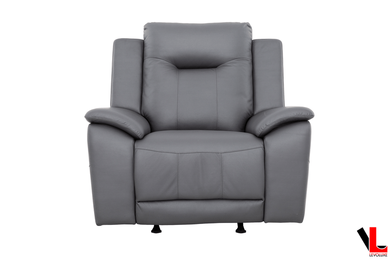 Levoluxe Sofa Set Avante 3 Piece Power Reclining Sofa, Loveseat and Chair in Jaxxon Steel