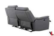 Levoluxe Sofa Set Avante 3 Piece Power Reclining Sofa, Loveseat and Chair in Jaxxon Steel