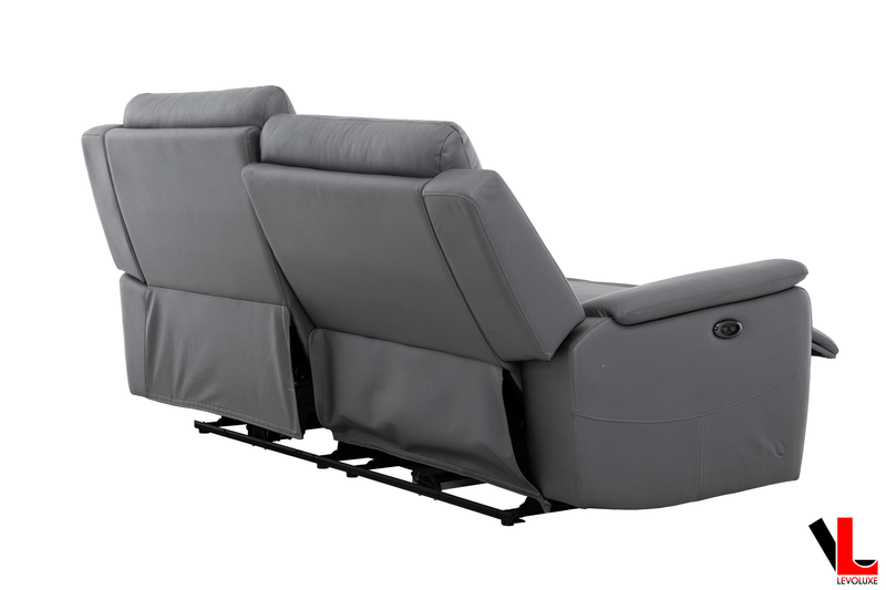Levoluxe Sofa Set Avante 3 Piece Power Reclining Sofa, Loveseat and Chair in Jaxxon Steel