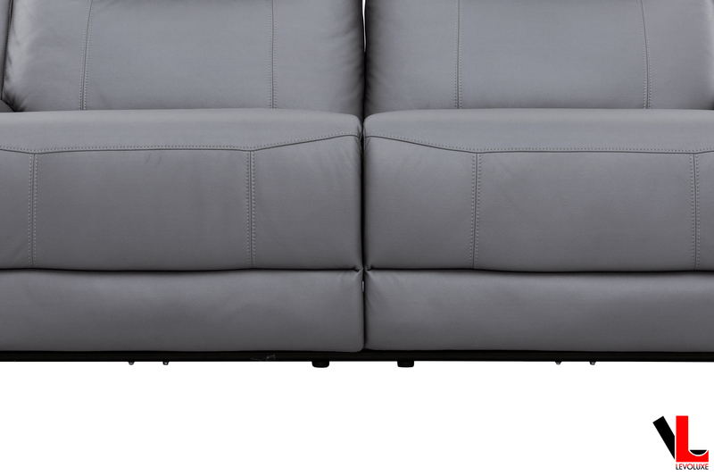 Levoluxe Sofa Set Avante 3 Piece Power Reclining Sofa, Loveseat and Chair in Jaxxon Steel