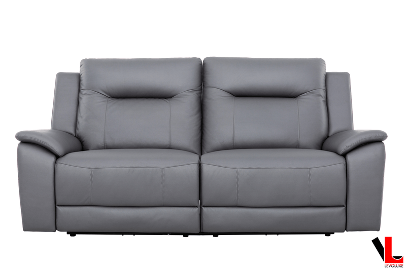 Levoluxe Sofa Set Avante 3 Piece Power Reclining Sofa, Loveseat and Chair in Jaxxon Steel