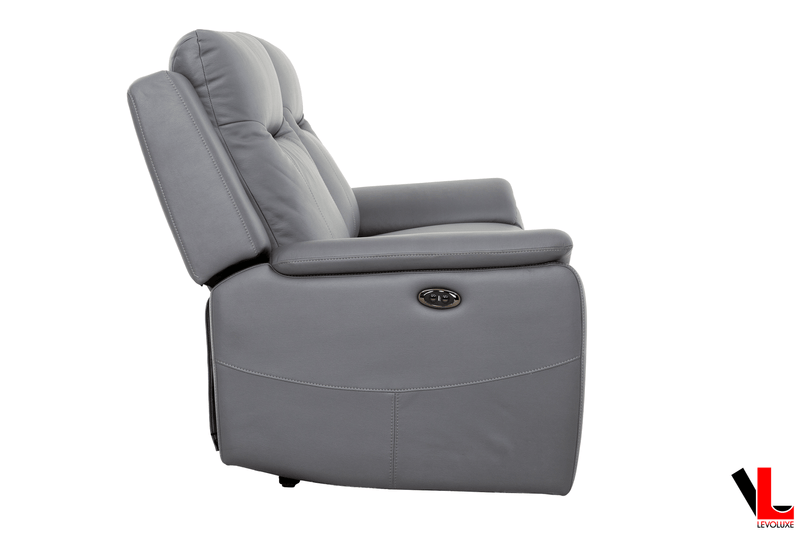Levoluxe Sofa Set Avante 3 Piece Power Reclining Sofa, Loveseat and Chair in Jaxxon Steel