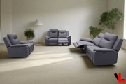 Levoluxe Sofa Set Avante 3 Piece Power Reclining Sofa, Loveseat and Chair in Jaxxon Steel