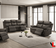 Levoluxe Sofa Set Aveon 2 Piece Pillow Top Arm Reclining Sofa and Loveseat Set in Leather Match - Available in 3 Colours