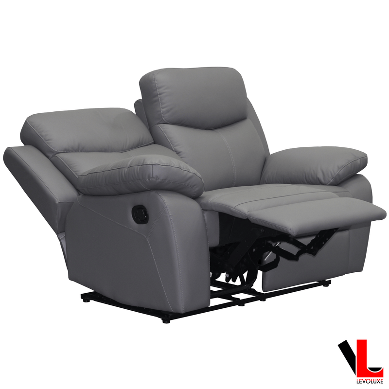 Levoluxe Sofa Set Aveon 3 Piece Pillow Top Arm Reclining Sofa, Loveseat and Chair Set in Leather Match - Available in 3 Colours