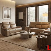 Levoluxe Sofa Set Brindle 2 Piece Leather Match Power Reclining Sofa and Loveseat Set - Available in 2 Colours