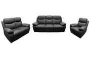 Levoluxe Sofa Set Brown Aveon 3 Piece Pillow Top Arm Reclining Sofa, Loveseat and Chair Set in Leather Match - Available in 3 Colours