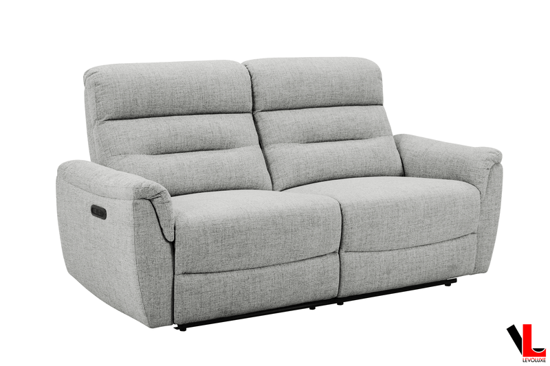 Levoluxe Sofa Set Cain 2 Piece Power Reclining Sofa and Loveseat Set in Weave Fabric - Available in 2 Colours