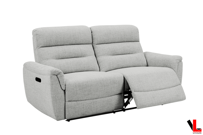 Levoluxe Sofa Set Cain 2 Piece Power Reclining Sofa and Loveseat Set in Weave Fabric - Available in 2 Colours