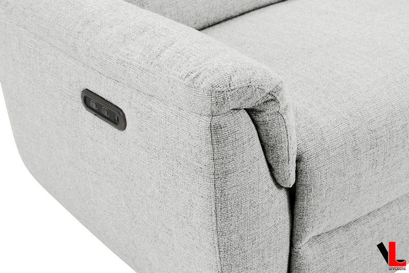 Levoluxe Sofa Set Cain 2 Piece Power Reclining Sofa and Loveseat Set in Weave Fabric - Available in 2 Colours