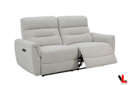 Levoluxe Sofa Set Cain 2 Piece Power Reclining Sofa and Loveseat Set in Weave Fabric - Available in 2 Colours