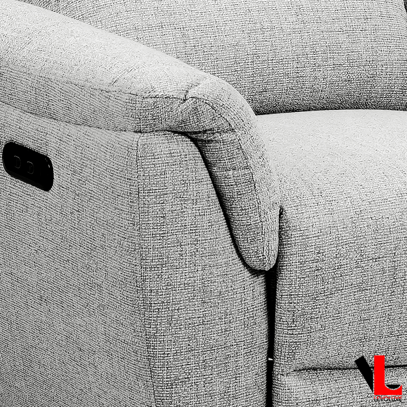 Levoluxe Sofa Set Cain 2 Piece Power Reclining Sofa and Loveseat Set in Weave Fabric - Available in 2 Colours