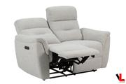 Levoluxe Sofa Set Cain 3 Piece Power Reclining Sofa, Loveseat and Chair Set in Weave Fabric - Available in 2 Colours
