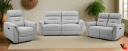Levoluxe Sofa Set Cain 3 Piece Power Reclining Sofa, Loveseat and Chair Set in Weave Fabric - Available in 2 Colours