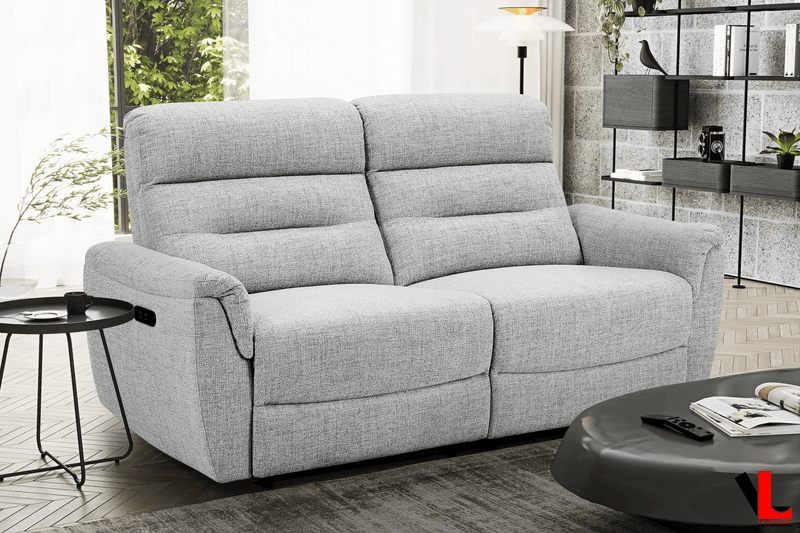 Levoluxe Sofa Set Cain 3 Piece Power Reclining Sofa, Loveseat and Chair Set in Weave Fabric - Available in 2 Colours