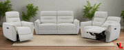 Levoluxe Sofa Set Cain 3 Piece Power Reclining Sofa, Loveseat and Chair Set in Weave Fabric - Available in 2 Colours