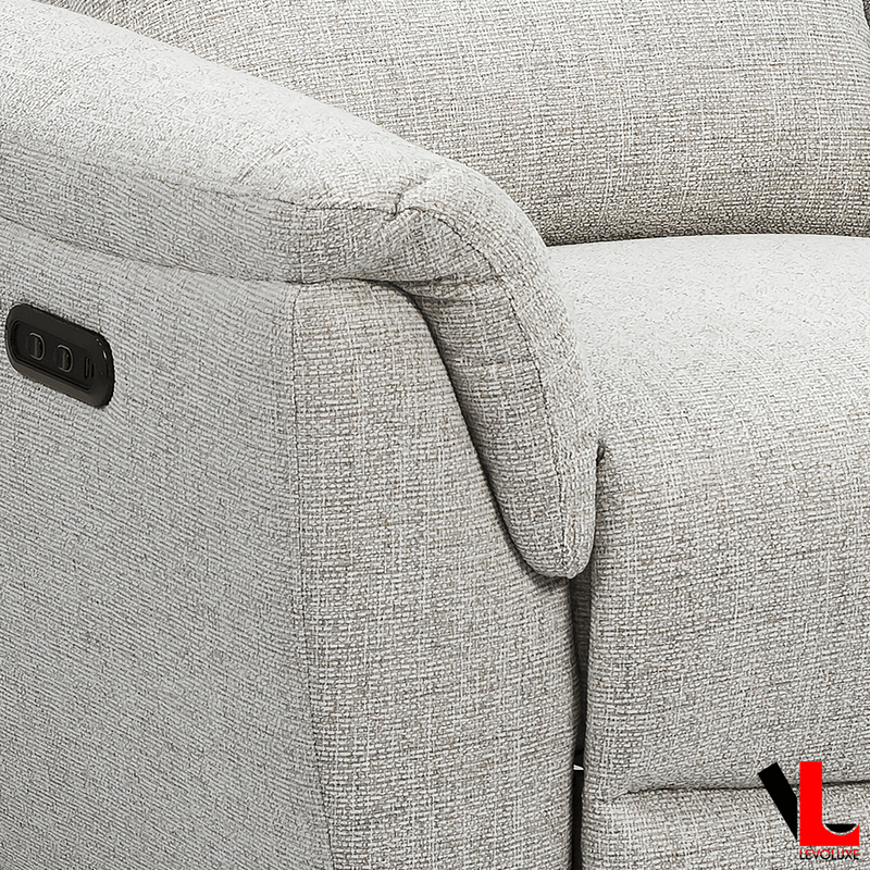 Levoluxe Sofa Set Cain 3 Piece Power Reclining Sofa, Loveseat and Chair Set in Weave Fabric - Available in 2 Colours