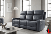 Levoluxe Sofa Set Cavron 2 Piece Power Reclining Sofa and Loveseat Set with Power Headrests in Leather Match - Available in 2 Colours