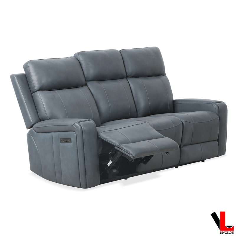 Levoluxe Sofa Set Cavron 2 Piece Power Reclining Sofa and Loveseat Set with Power Headrests in Leather Match - Available in 2 Colours