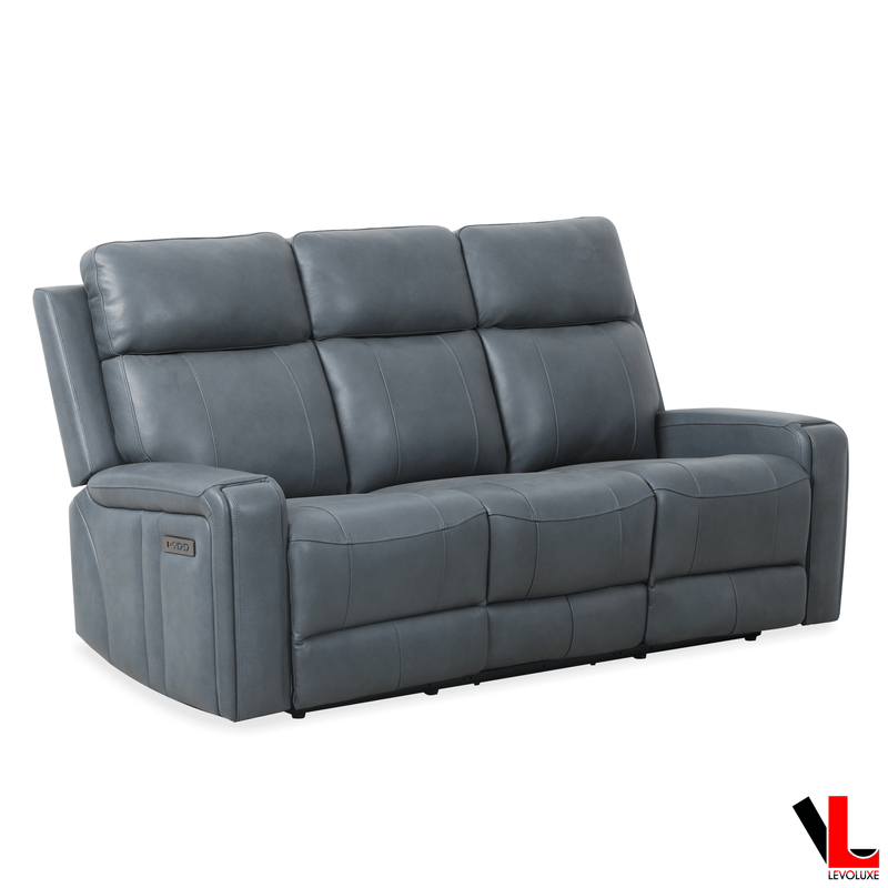 Levoluxe Sofa Set Cavron 2 Piece Power Reclining Sofa and Loveseat Set with Power Headrests in Leather Match - Available in 2 Colours