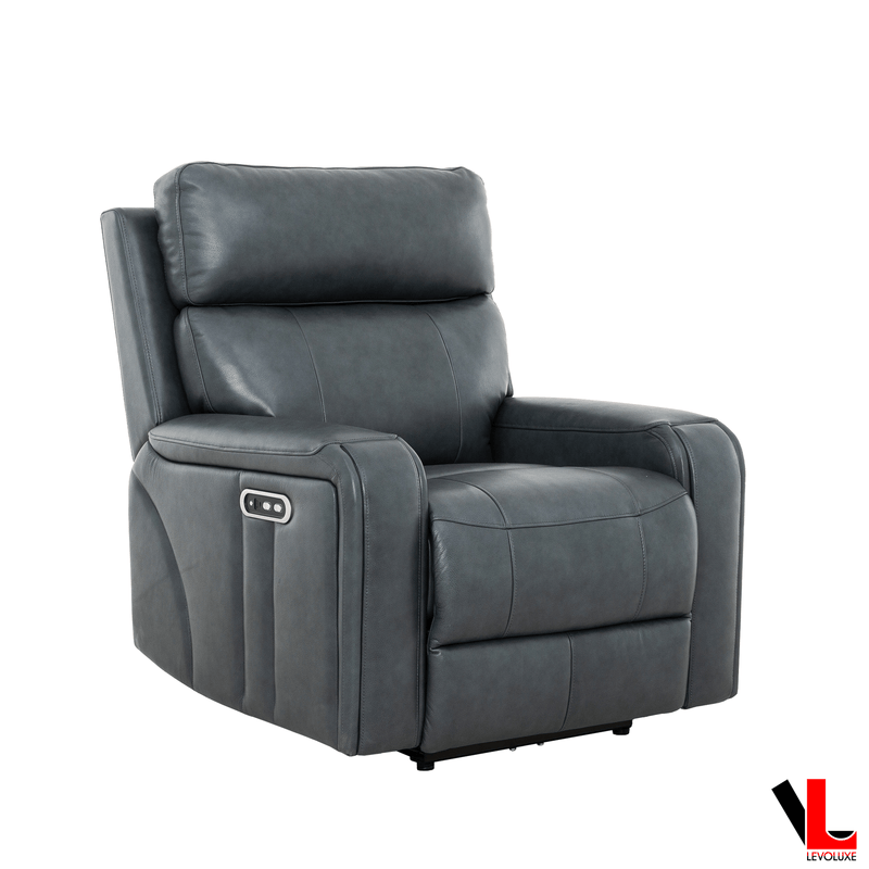 Levoluxe Sofa Set Cavron 3 Piece Power Reclining Sofa,  Loveseat and Chair Set with Power Headrests in Leather Match - Available in 2 Colours