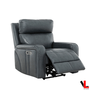 Levoluxe Sofa Set Cavron 3 Piece Power Reclining Sofa,  Loveseat and Chair Set with Power Headrests in Leather Match - Available in 2 Colours