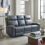 Levoluxe Sofa Set Cavron 3 Piece Power Reclining Sofa,  Loveseat and Chair Set with Power Headrests in Leather Match - Available in 2 Colours