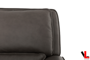 Levoluxe Sofa Set Odessa 2 Piece Power Reclining Sofa and Loveseat Set in Tex Grey Leather Match
