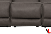 Levoluxe Sofa Set Odessa 2 Piece Power Reclining Sofa and Loveseat Set in Tex Grey Leather Match