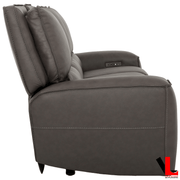 Levoluxe Sofa Set Odessa 2 Piece Power Reclining Sofa and Loveseat Set in Tex Grey Leather Match
