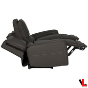 Levoluxe Sofa Set Odessa 2 Piece Power Reclining Sofa and Loveseat Set in Tex Grey Leather Match