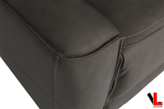 Levoluxe Sofa Set Odessa 2 Piece Power Reclining Sofa and Loveseat Set in Tex Grey Leather Match