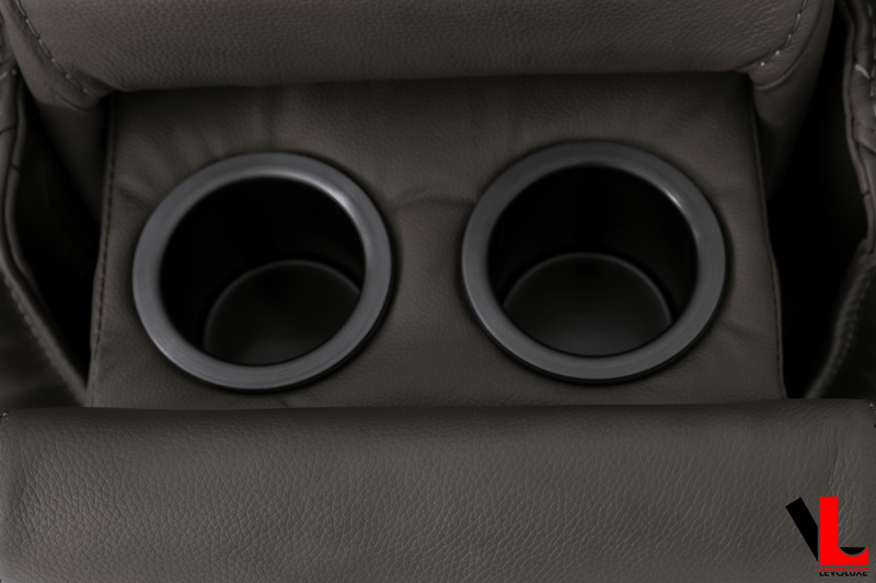 Levoluxe Sofa Set Odessa 2 Piece Power Reclining Sofa and Loveseat Set in Tex Grey Leather Match