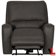 Levoluxe Sofa Set Odessa 3 Piece Power Reclining Sofa, Loveseat and Chair Set in Tex Grey Leather Match