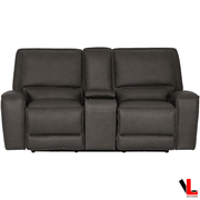 Levoluxe Sofa Set Odessa 3 Piece Power Reclining Sofa, Loveseat and Chair Set in Tex Grey Leather Match