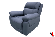Levoluxe Sofa Set Regent 3 Piece Power Reclining Sofa, Loveseat and Chair with Power Headrests in Jaxxon Blue
