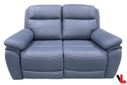 Levoluxe Sofa Set Regent 3 Piece Power Reclining Sofa, Loveseat and Chair with Power Headrests in Jaxxon Blue
