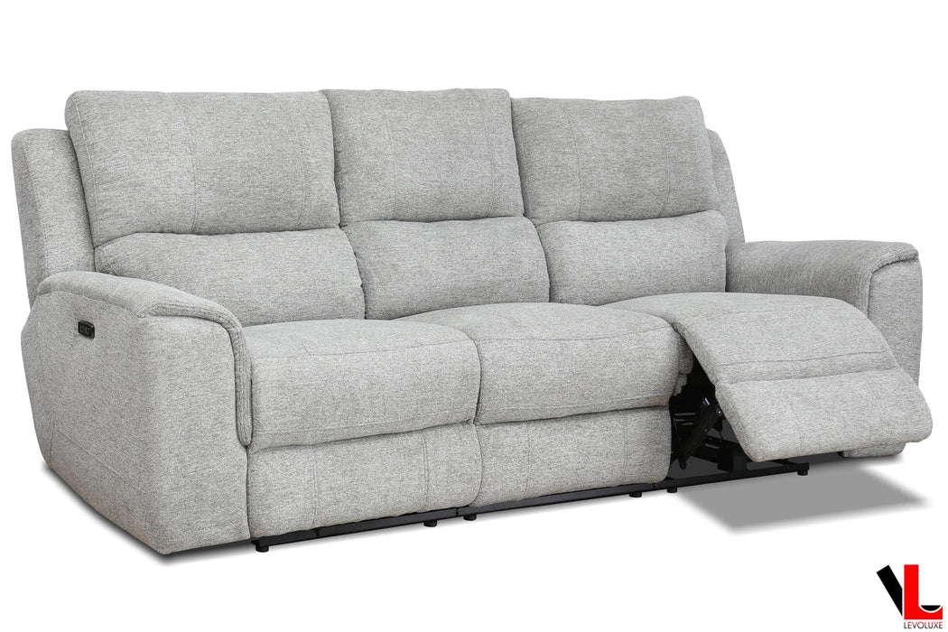 Levoluxe Sofa Set Sentinel 2 Piece Power Reclining Sofa and Loveseat Set with Power Headrest in Tweed Ash Fabric