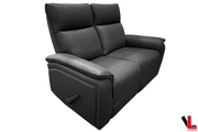 Levoluxe Sofa Set Sereno 3 Piece Reclining Sofa, Loveseat and Rocker Chair in Jaxxon Smoke