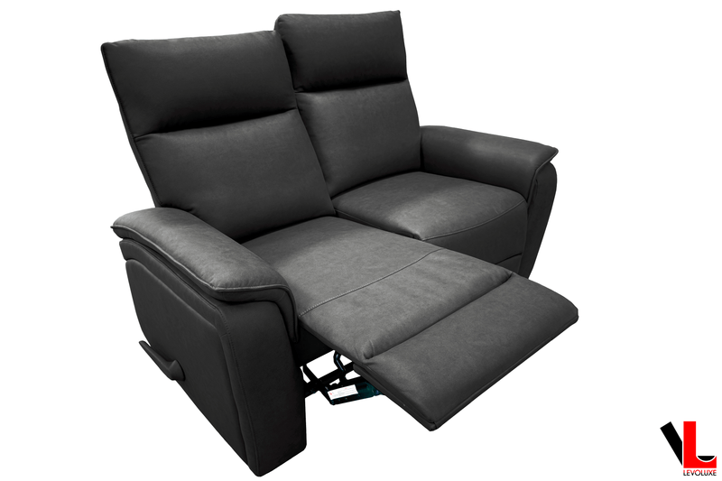 Levoluxe Sofa Set Sereno 3 Piece Reclining Sofa, Loveseat and Rocker Chair in Jaxxon Smoke